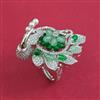 American Diamond Adjustable Ring with Rhodium Plating