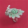 American Diamond Adjustable Ring with Rhodium Plating