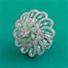 American Diamond Adjustable Ring with Rhodium Plating