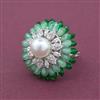 American Diamond Adjustable Ring with Rhodium Plating