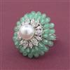 American Diamond Adjustable Ring with Rhodium Plating