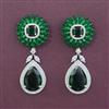 American Diamond Classic Earring with Rhodium Plating