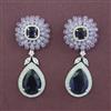 American Diamond Classic Earring with Rhodium Plating