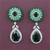 American Diamond Classic Earring with Rhodium Plating