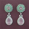 American Diamond Classic Earring with Rhodium Plating