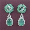 American Diamond Classic Earring with Rhodium Plating