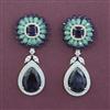 American Diamond Classic Earring with Rhodium Plating