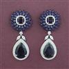 American Diamond Classic Earring with Rhodium Plating