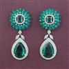American Diamond Classic Earring with Rhodium Plating