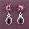 American Diamond Classic Earring with Rhodium Plating