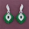 American Diamond Classic Earring with Rhodium Plating