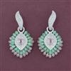 American Diamond Classic Earring with Rhodium Plating
