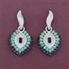 American Diamond Classic Earring with Rhodium Plating