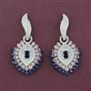 American Diamond Classic Earring with Rhodium Plating