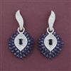 American Diamond Classic Earring with Rhodium Plating