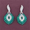American Diamond Classic Earring with Rhodium Plating
