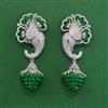 American Diamond Classic Earring with Rhodium Plating