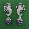 American Diamond Classic Earring with Rhodium Plating