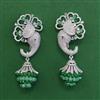 American Diamond Classic Earring with Rhodium Plating