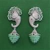 American Diamond Classic Earring with Rhodium Plating