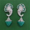 American Diamond Classic Earring with Rhodium Plating