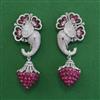 American Diamond Classic Earring with Rhodium Plating