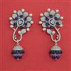 American Diamond Classic Earring with Rhodium Plating