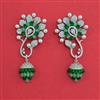 American Diamond Classic Earring with Rhodium Plating