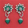 American Diamond Classic Earring with Rhodium Plating