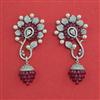 American Diamond Classic Earring with Rhodium Plating