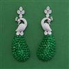 American Diamond Classic Earring with Rhodium Plating