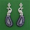 American Diamond Classic Earring with Rhodium Plating