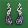 American Diamond Classic Earring with Rhodium Plating