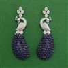 American Diamond Classic Earring with Rhodium Plating