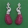 American Diamond Classic Earring with Rhodium Plating