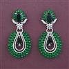 American Diamond Classic Earring with Rhodium Plating