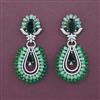 American Diamond Classic Earring with Rhodium Plating