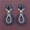 American Diamond Classic Earring with Rhodium Plating