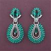 American Diamond Classic Earring with Rhodium Plating