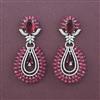 American Diamond Classic Earring with Rhodium Plating