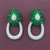American Diamond Classic Earring with Rhodium Plating