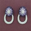American Diamond Classic Earring with Rhodium Plating