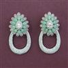 American Diamond Classic Earring with Rhodium Plating