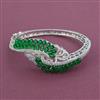 American Diamond Openable kada with Rhodium Plating