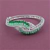 American Diamond Openable kada with Rhodium Plating