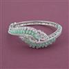 American Diamond Openable kada with Rhodium Plating