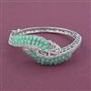 American Diamond Openable kada with Rhodium Plating