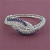 American Diamond Openable kada with Rhodium Plating