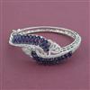 American Diamond Openable kada with Rhodium Plating