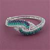 American Diamond Openable kada with Rhodium Plating